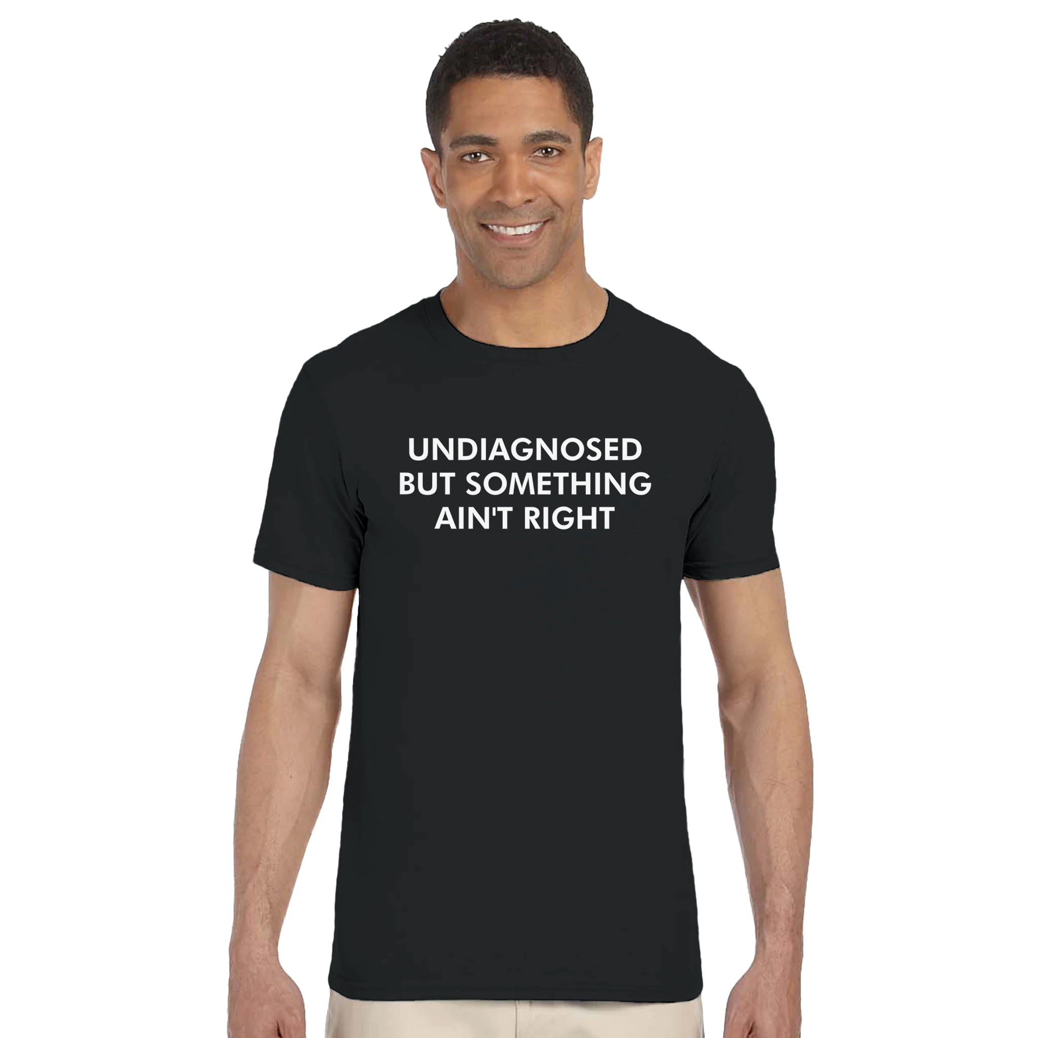 Classic Unisex Crewneck T-shirt | Undiagnosed but Something Ain't Right by Gelato