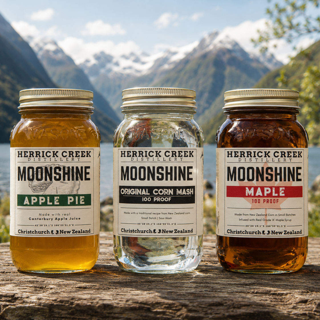 3x Moonshines Bundle - Save $40 by Herrick Creek Distillery