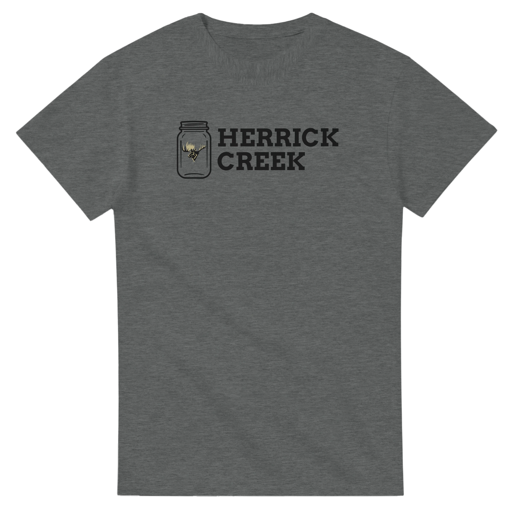 Heavyweight Unisex Crewneck T-shirt | Herrick Creek Jar by Herrick Creek Distillery