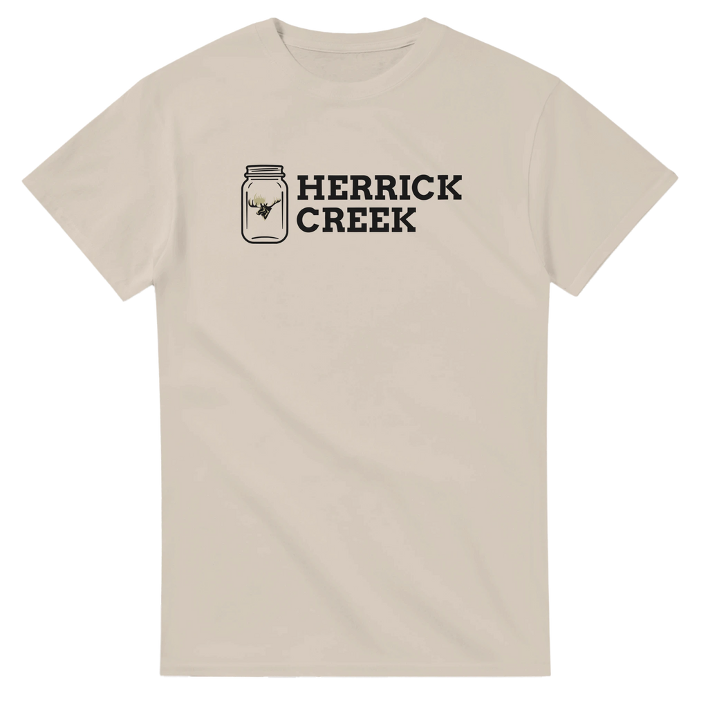 Heavyweight Unisex Crewneck T-shirt | Herrick Creek Jar by Herrick Creek Distillery