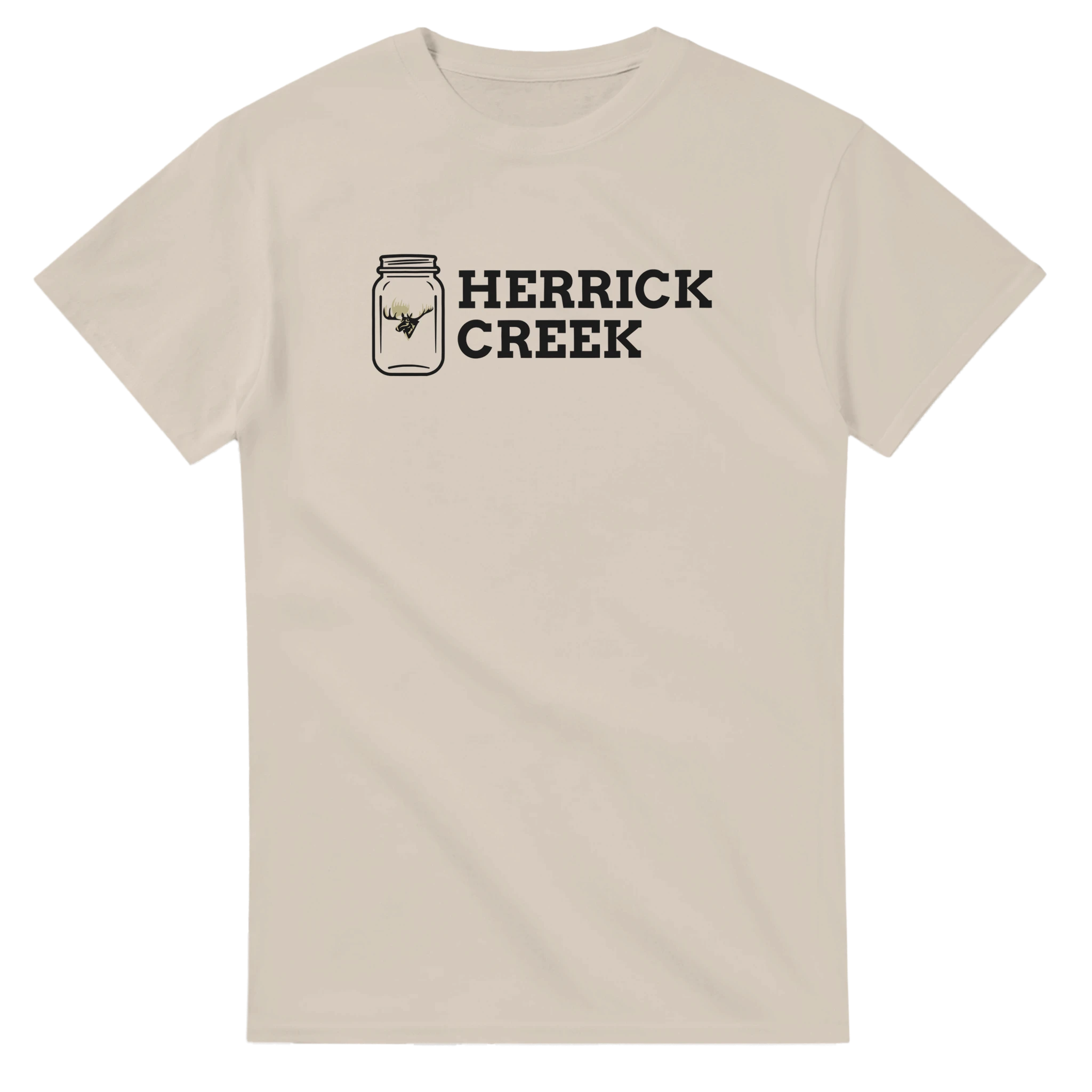 Heavyweight Unisex Crewneck T-shirt | Herrick Creek Jar by Herrick Creek Distillery