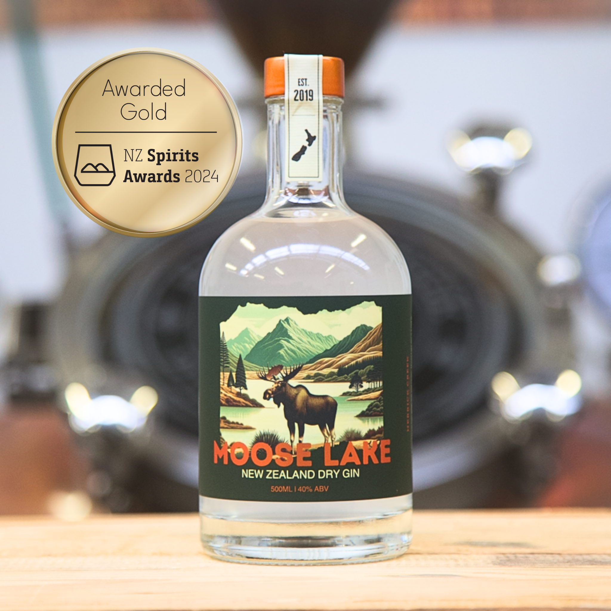 Moose Lake New Zealand Dry Gin by Herrick Creek Distillery