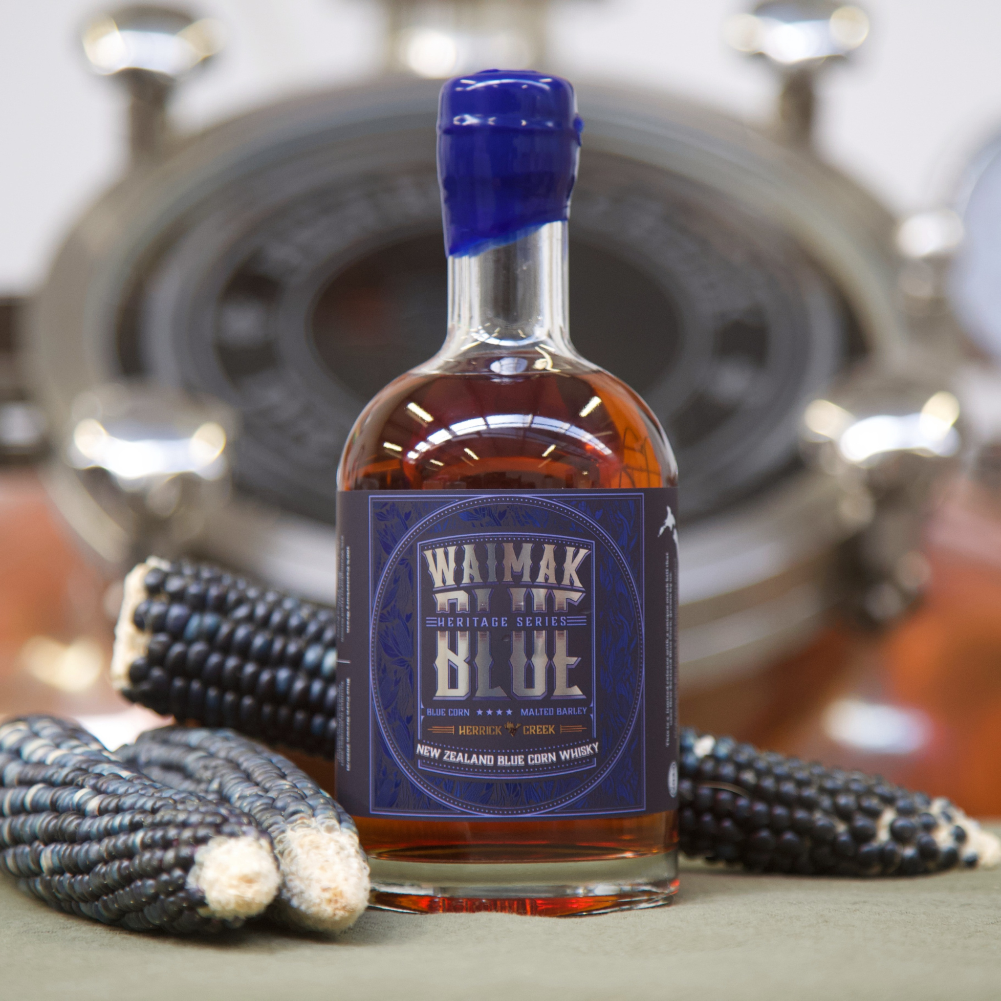 Waimak Blue - New Zealand Blue Corn Whisky by Herrick Creek Distillery