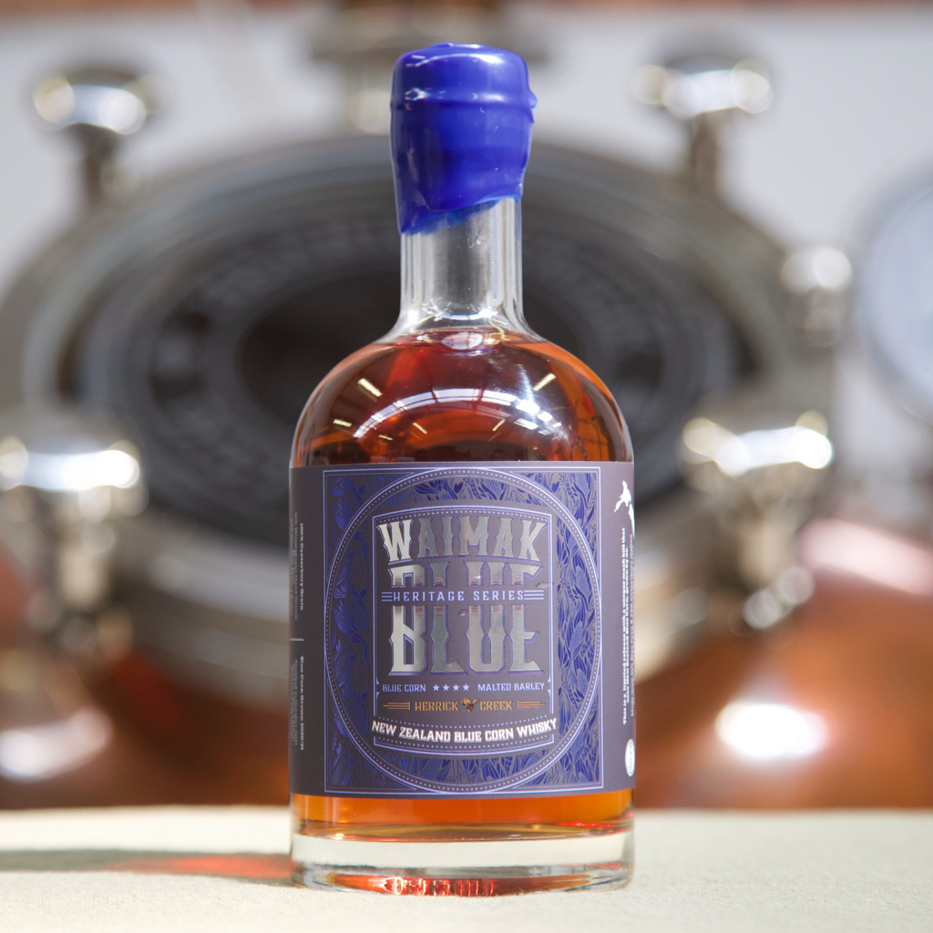 Waimak Blue - New Zealand Blue Corn Whisky by Herrick Creek Distillery