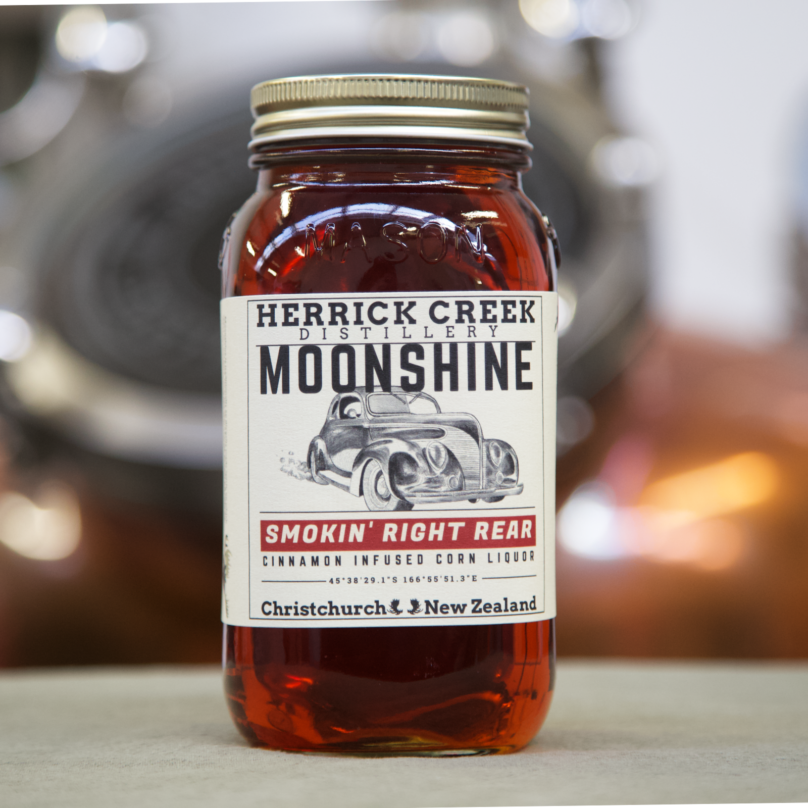 Smokin' Right Rear Cinnamon Moonshine by Herrick Creek