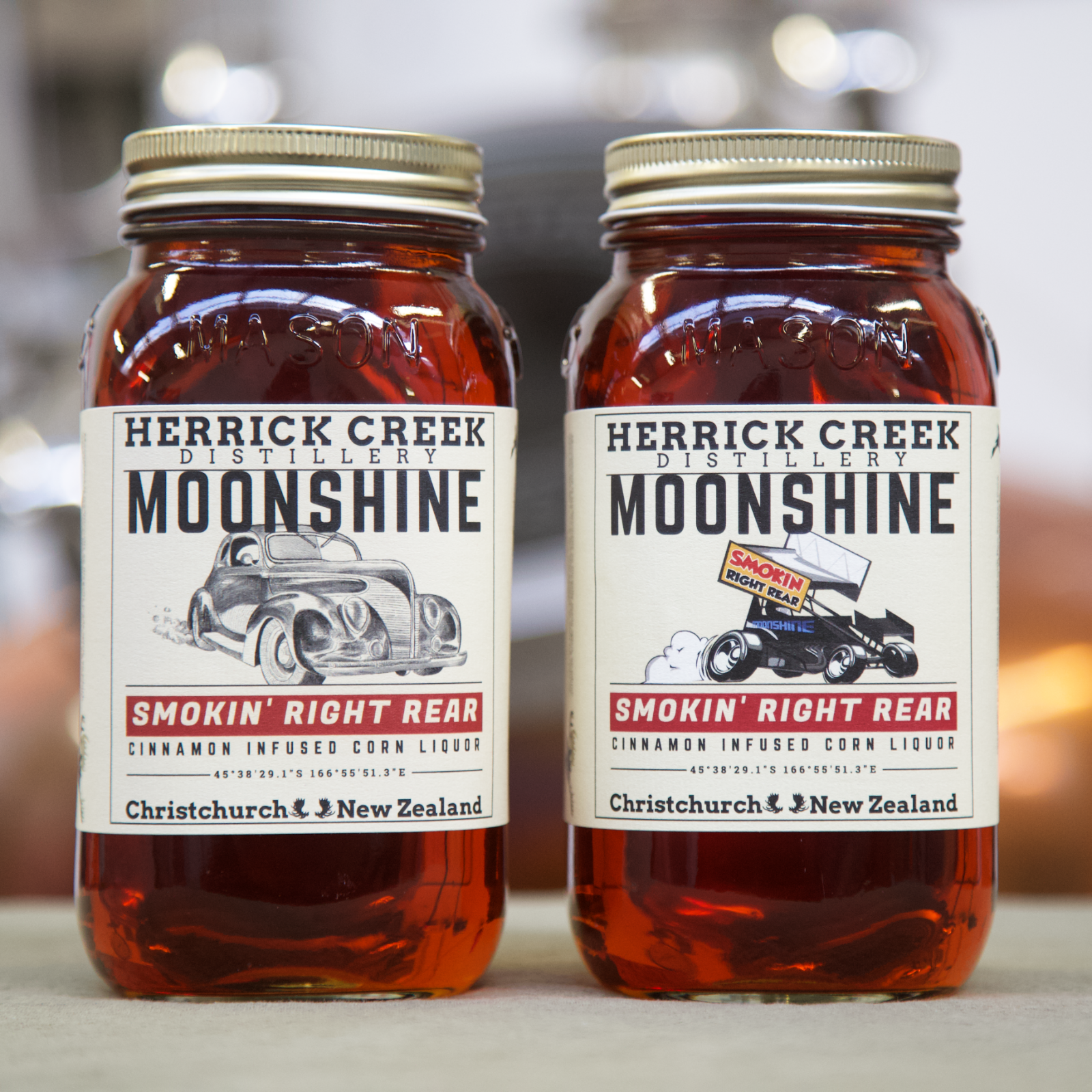 Smokin' Right Rear Cinnamon Moonshine by Herrick Creek